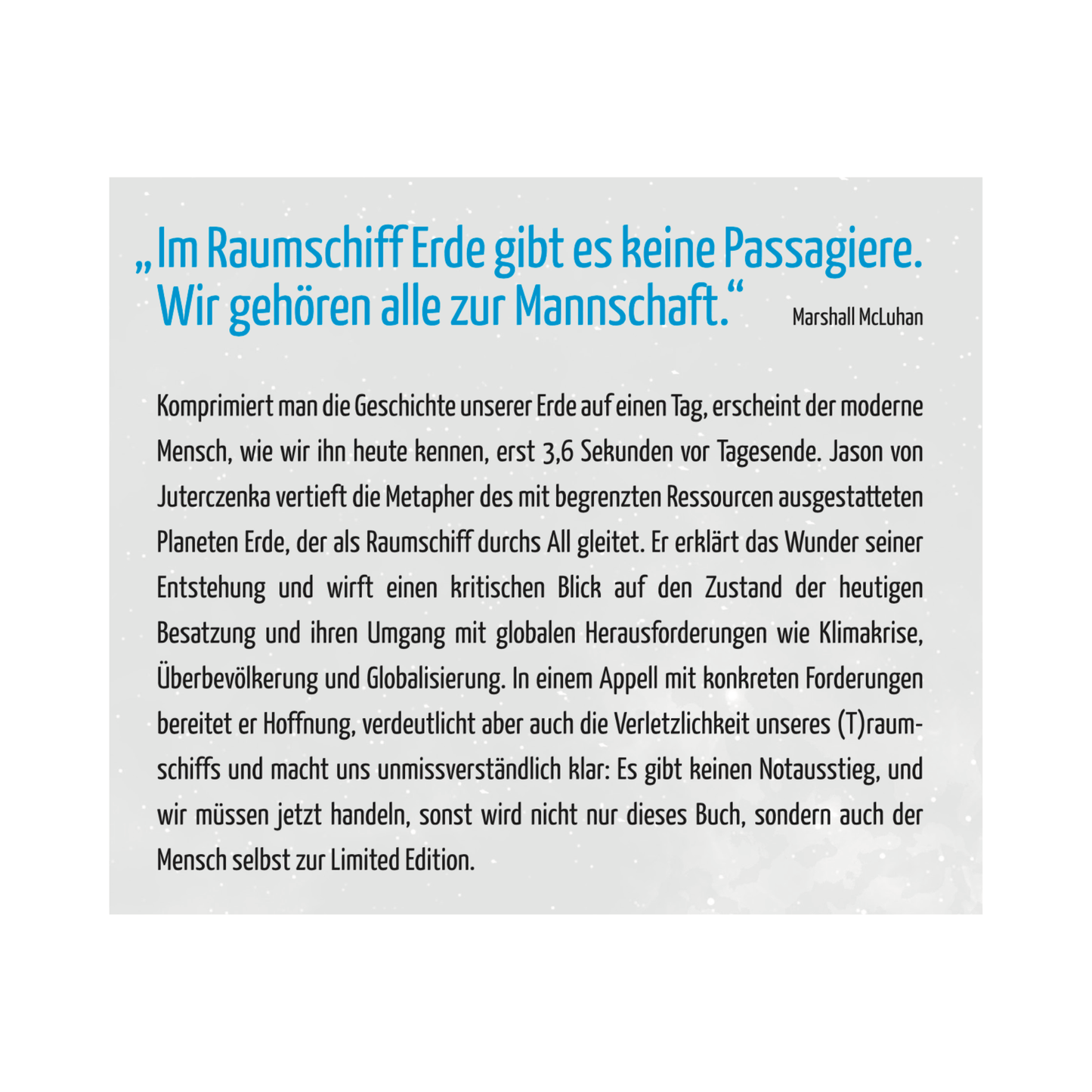 Buch (T)raumschiff Erde