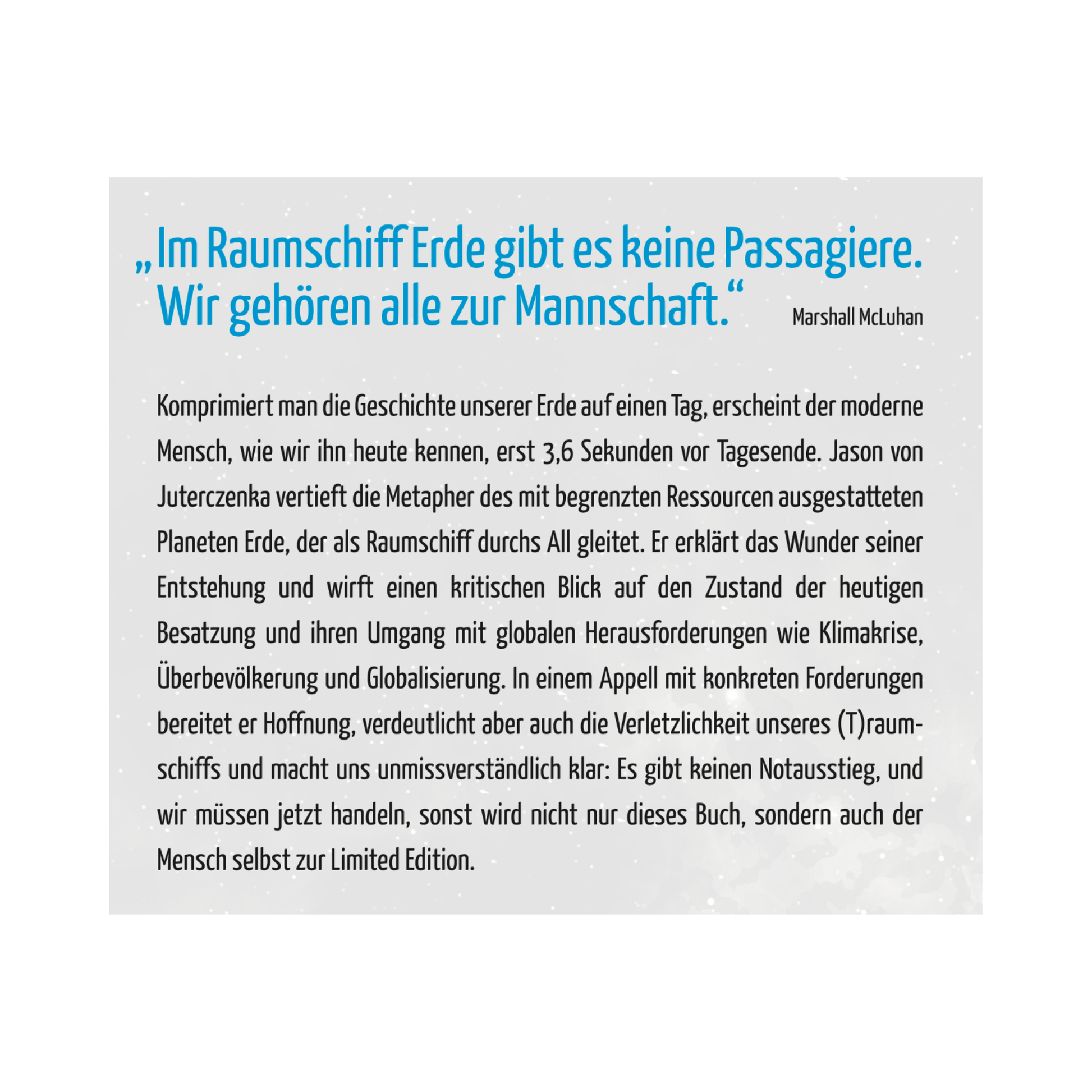 Buch (T)raumschiff Erde
