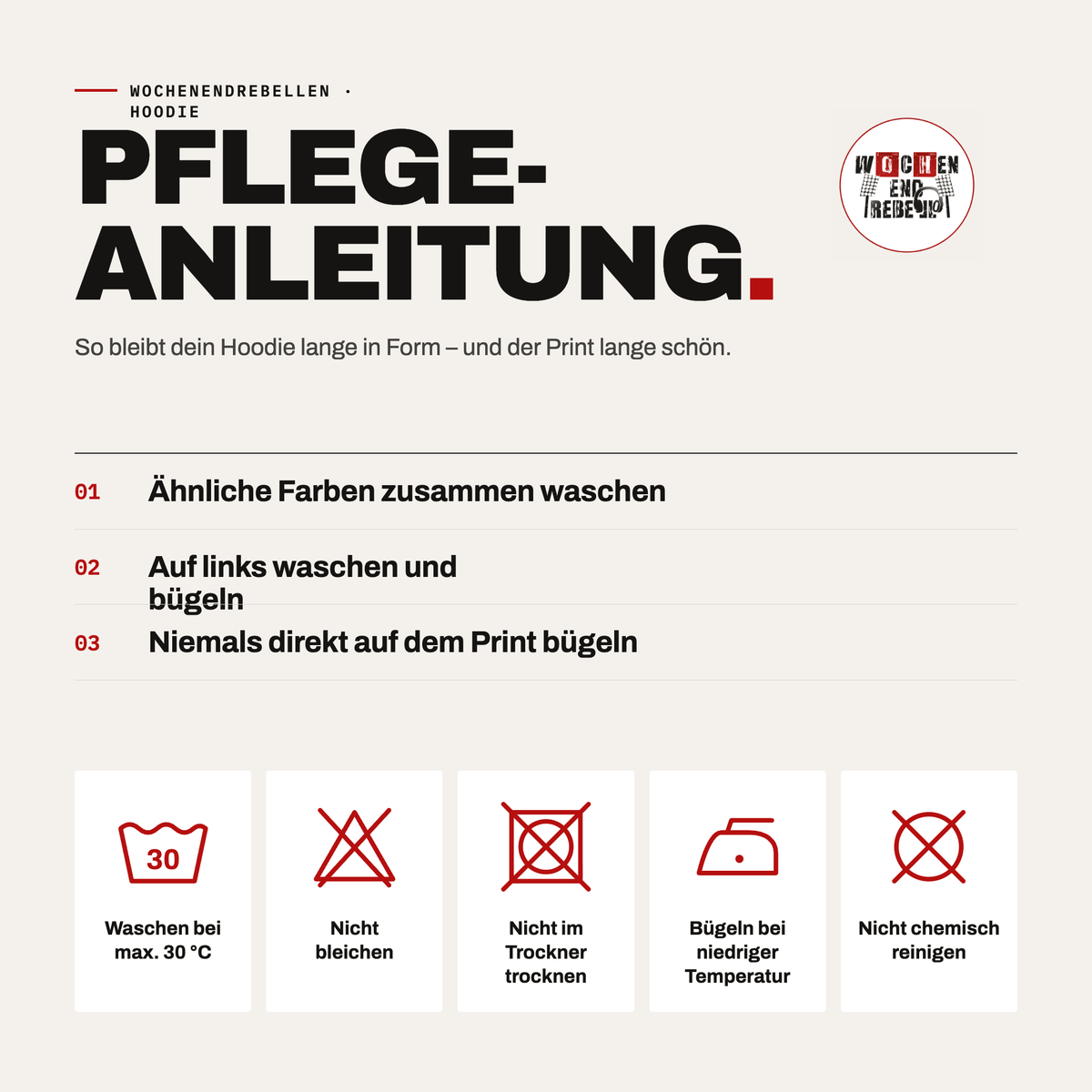 Bio-Hoodie „Klimawandel ≠ Klimakrise“ von den Wochenendrebellen in Natural Raw – Produktbild 10 von 11